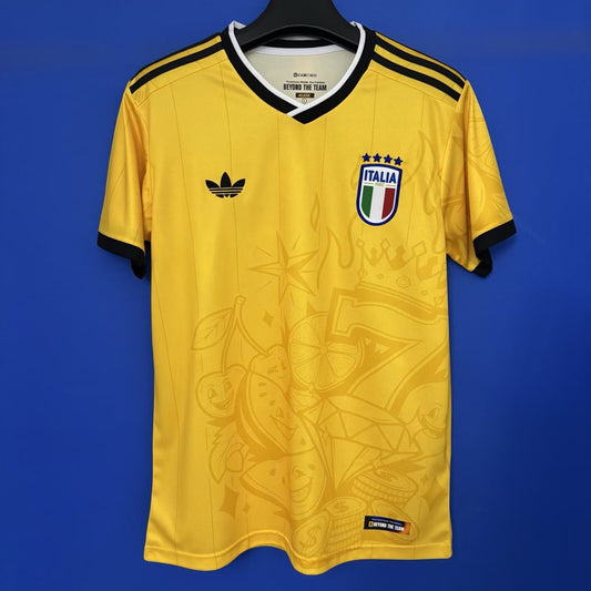 Italy Game Special Edition Yellow Fans Football Jersey 2025/2026