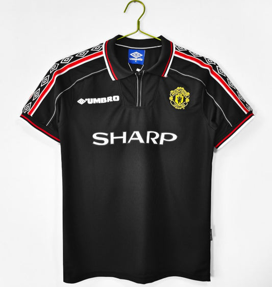 Retro Manchester United Away BlaCK Football Jersey 1998