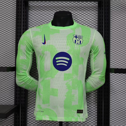 Barcelona Third Away Long Sleeve Player Football Jersey 2024/2025