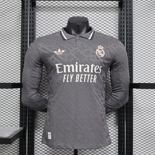 Real Madrid Third Away Long Sleeve Player Football Jersey 2024/2025