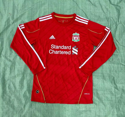 Retro Liverpool Long Home Football Jersey 2010/2011