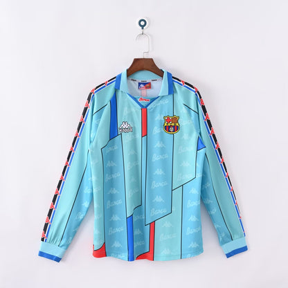 Retro Barcelona Away Long Sleeve Football Jersey 1995/1997