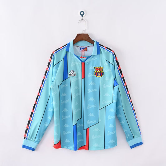 Retro Barcelona Away Long Sleeve Football Jersey 1995/1997
