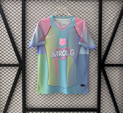 Barcelona Pink KAROLG Special Edition Fans Football Jersey 2025/2026 (广告版)