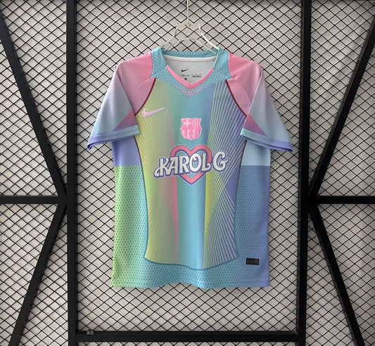 Barcelona Pink KAROLG Special Edition Fans Football Jersey 2025/2026 (广告版)