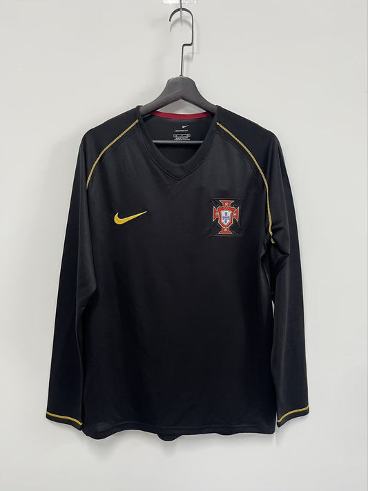 Retro Portugal Away Long Sleeve Fans Football Jersey 2006