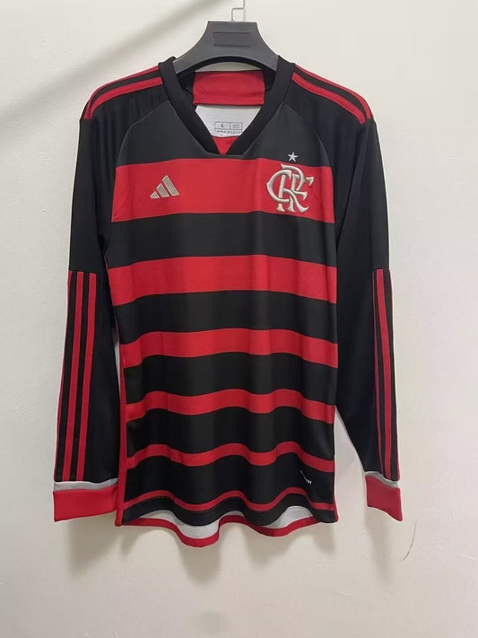 Flamengo Home Long Sleeves Fans Football Jersey 2024/2025
