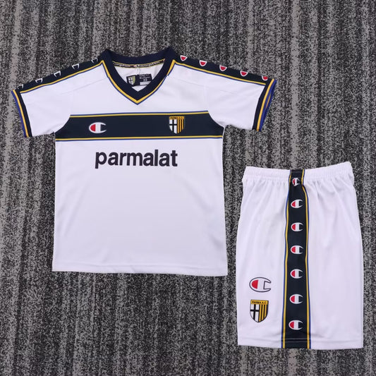 Retro Parma Home Kids Football Jersey 2002/2003