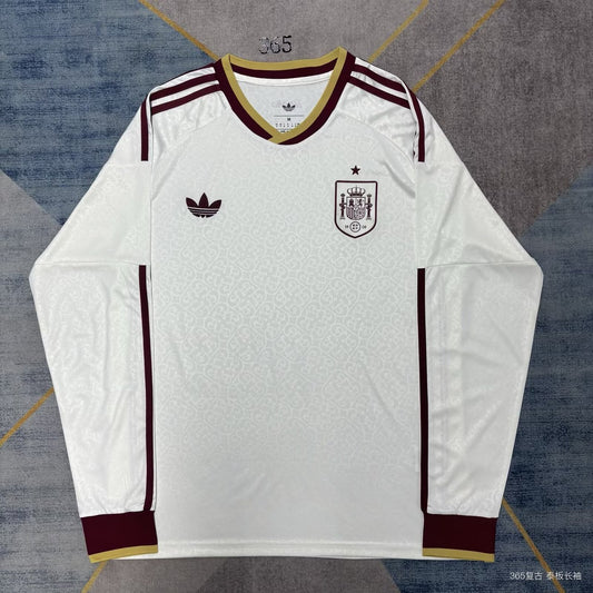 Spain Away Fans Long Sleeve Football Jersey 2026/2027