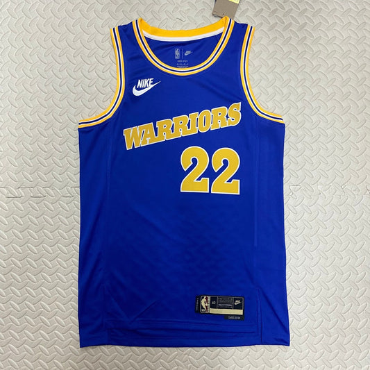 Golden State Warriors Blue Retro #22 WIGGINS NBA Season Jerseys 2024