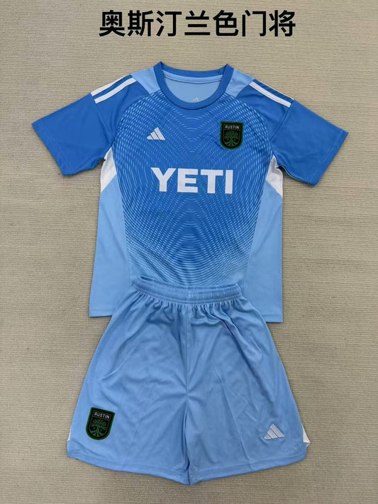 Austin FC Goalkeeper Blue Kids Football Jersey 2025/2026
