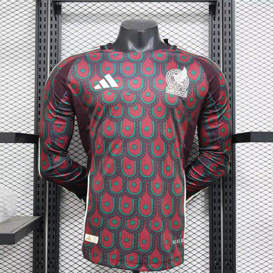 Mexico Home Long Sleeve Player Football Jersey 2024/2025