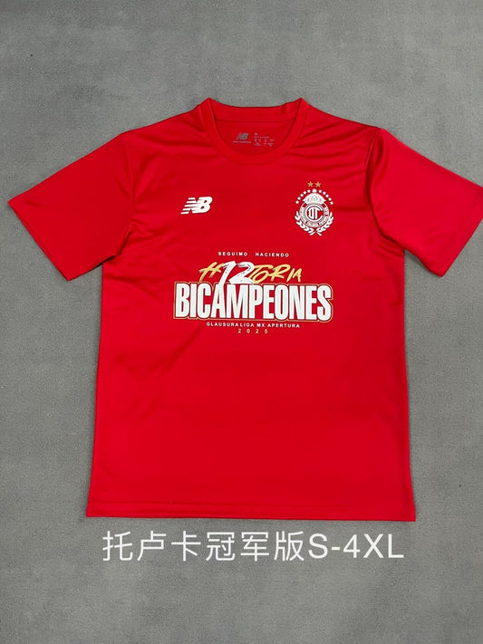 Toluca Home Champion Edition Fans Football Jersey 2025/2026