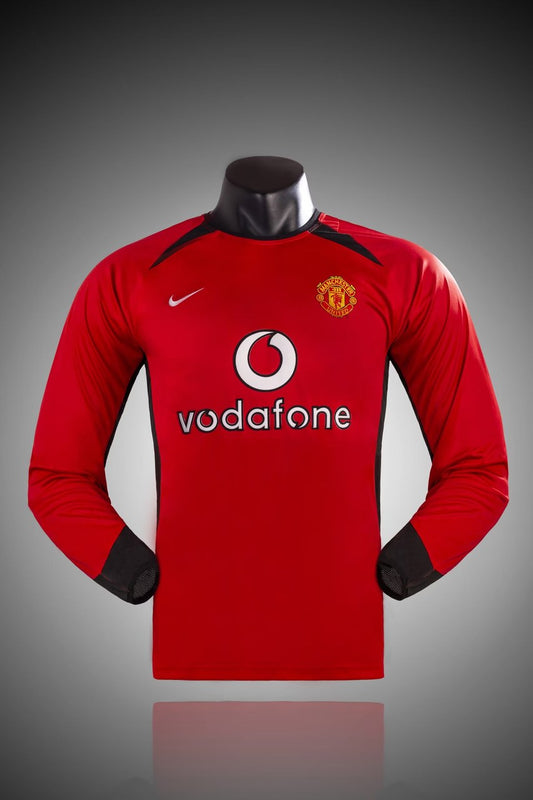 Retro Manchester United Long Home Football Jersey 2003/2004