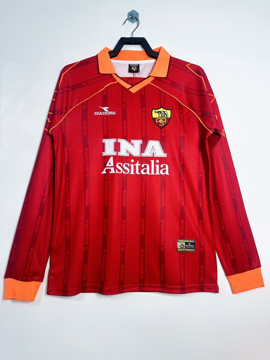 Retro Roma Long Home Football Jersey 1999/2000