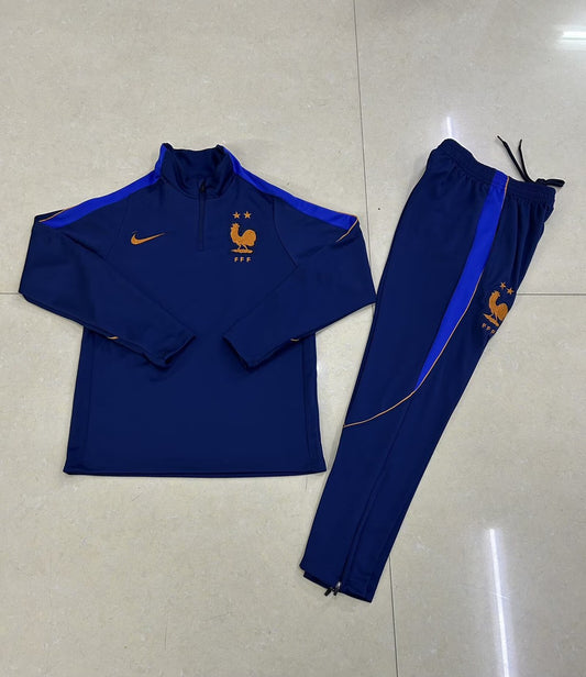 France Training Tracksuit Black (Kids And Man 10-2XL) 2026/2027