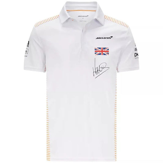 F1 Formula One Mclaren White Short Sleeve Racing Suit(迈凯轮) 2021