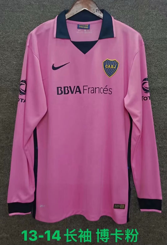 Retro Boca Juniors Long Away Fans Football Jersey 2013/2014