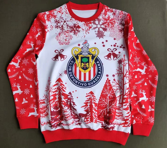 Chivas (Guadalajara ) Christmas Hoodie White Red Jacket Tracksuit 2025/2026
