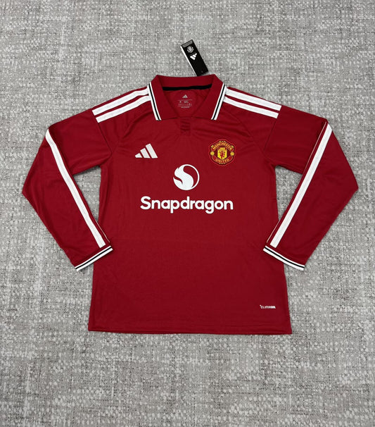 Manchester United Home Long Sleeve Fans Football Jersey 2026/2027 (S-5XL)