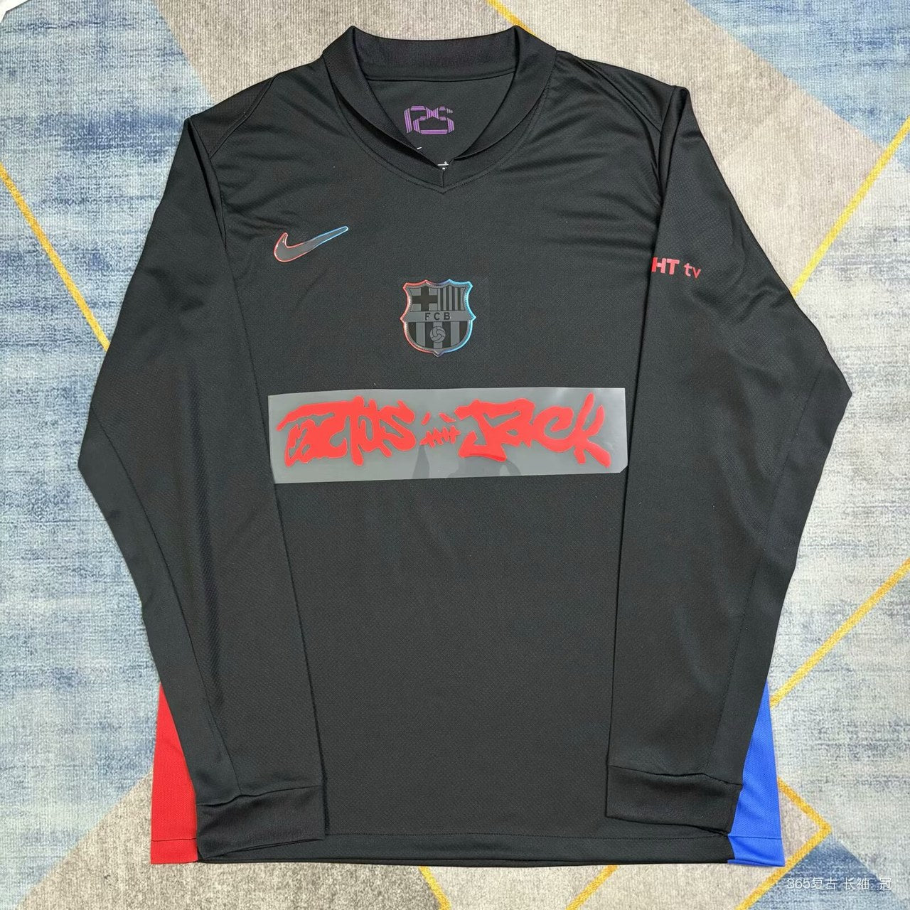 Barcelona Away Long Travis Scott Co Branded Version Special Edition Fans Football Jersey 2025/2026