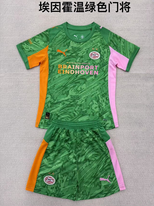 PSV Eindhoven Goalkeeper Kids Football Jersey 2025/2026