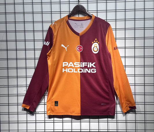 Galatasaray Home Long Sleeve Fans Football Jersey 2025/2026