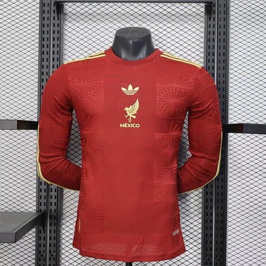 Mexico Red Long Sleeve Player Football Jersey 2025/2026