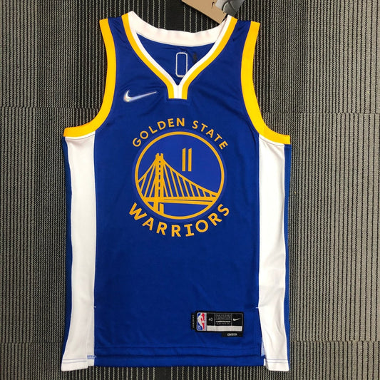 Golden State Warriors Blue V-Neck #11 THOMPSON NBA Season Jerseys 75 Year