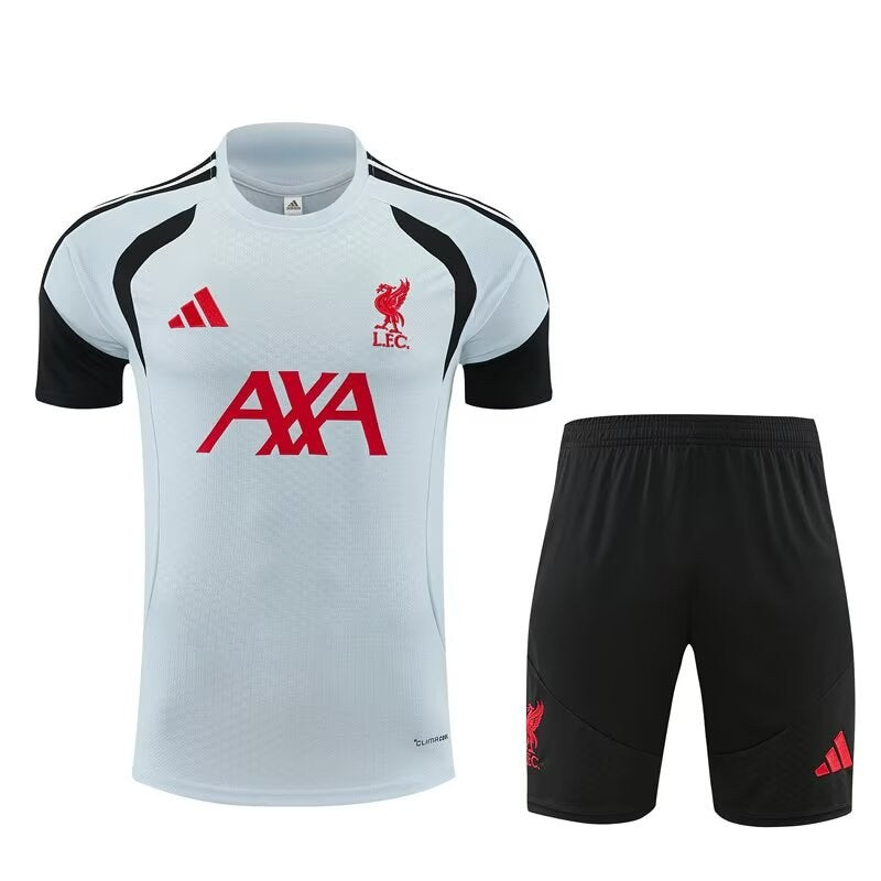 Liverpool Training Fans Kits Cyan Football Jersey 2025/2026 (Kids And Man ) (16-2XL)