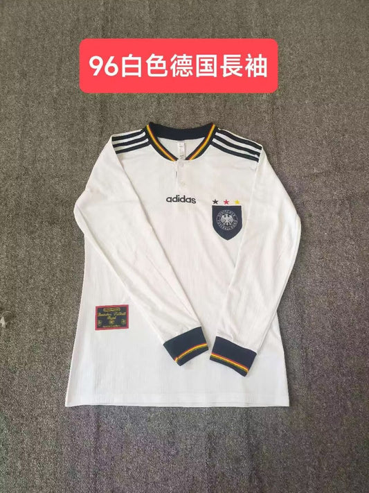 Retro Germany Home Long Football Jersey 1996