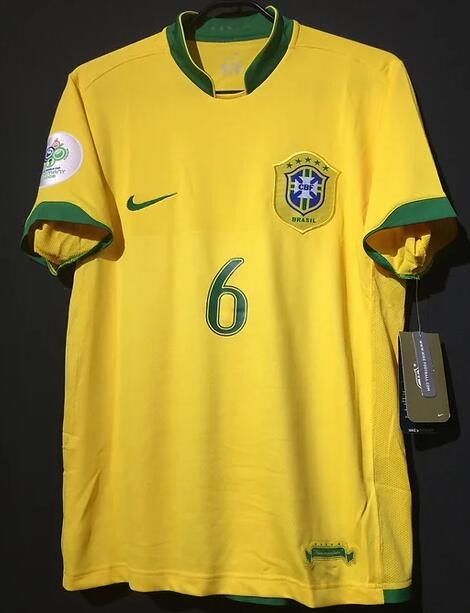 Retro Brazil Home Football Jersey 2006 (S-4XL)