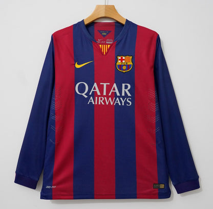 Retro Barcelona Long Home Football Jersey 2014/2015