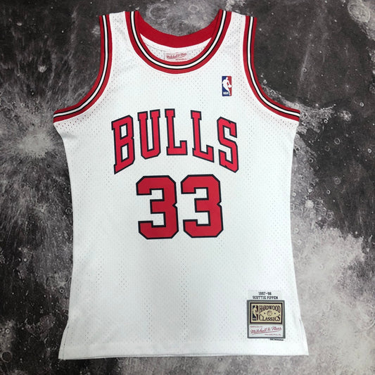 Chicago Bulls White #33 PIPPEN NBA Season Jerseys 1998