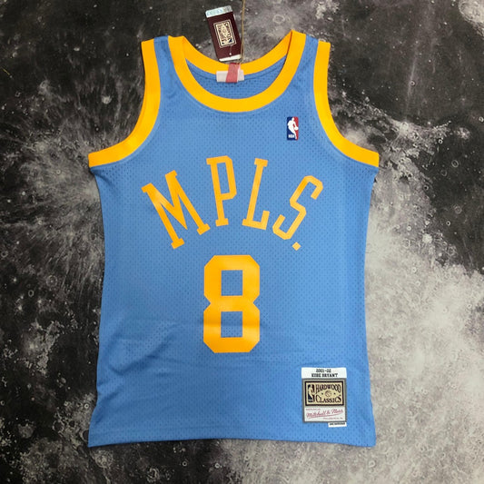 Los Angeles Lakers MN Reyro Kobe #8 BRYANT Blue NBA Jerseys 2002