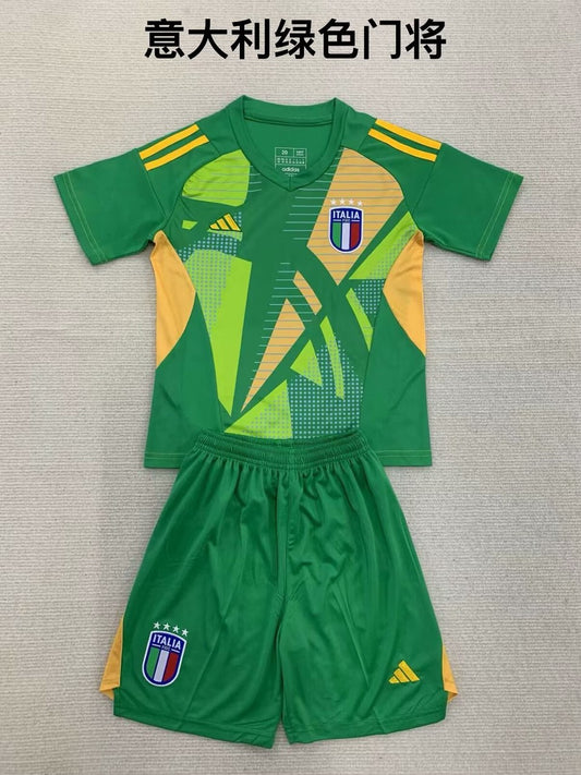 Italy Goalkeeper Kids Football Jersey 2024/2025