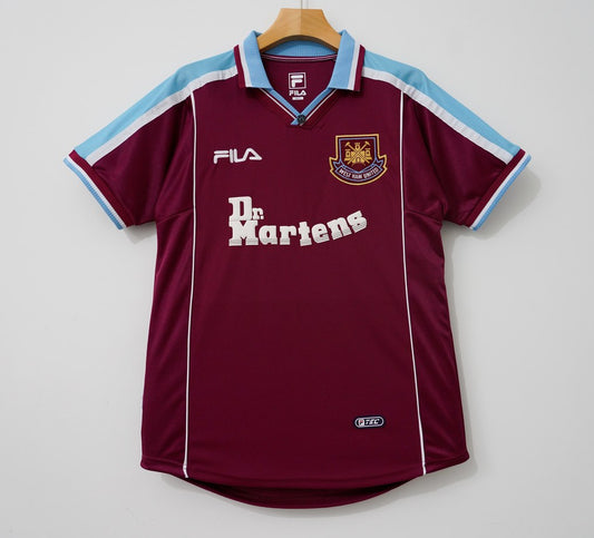 Retro West Ham Home Football Jersey 1999/2001