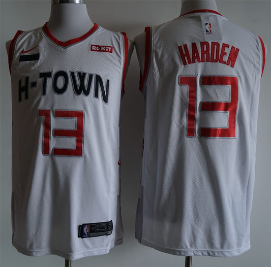 NBA New Season Rockets (New Fabric Printing) 13 Hardon White City Edition