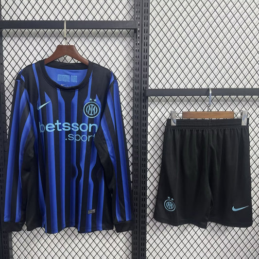 Inter Milan Home Long With Pants Sets Fans Football Jersey 2025/2026