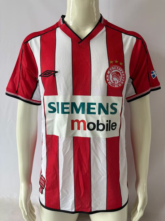 Retro Olympiacos Home Fans Football Jersey Quality Football Jersey 2002/2003