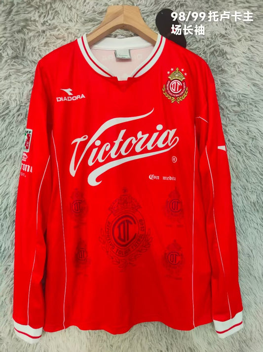 Retro Toluca Home Long Football Jersey 1998/1999