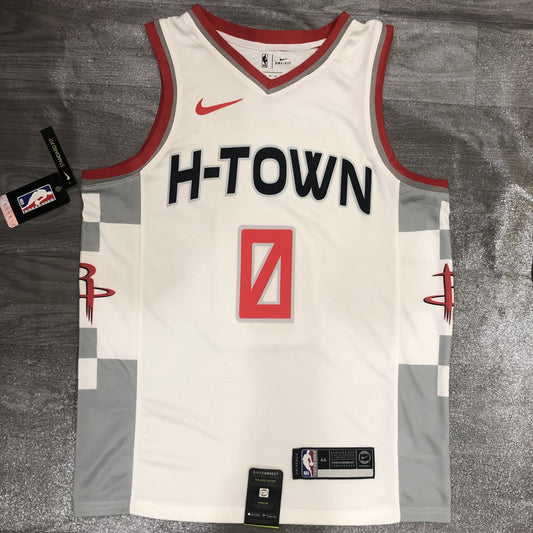NBA Rockets City Version White 0 Wishbrook With Chip