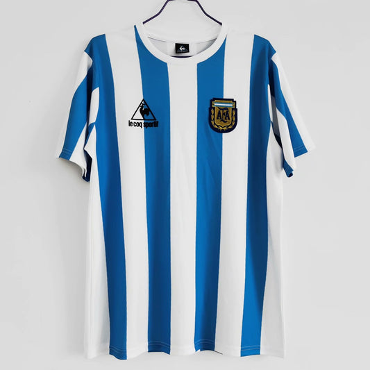 Retro Argentina Home Football Jersey 1986