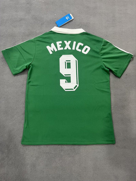 Retro Mexico Home #9 Football Jersey 1986