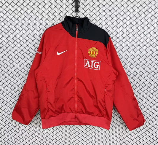 Retro Manchester United Windbreaker Red 2007/2008