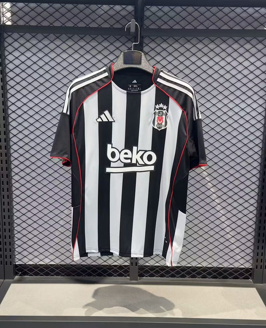 Beşiktaş Home White Black Fans Football Jersey 2025/2026