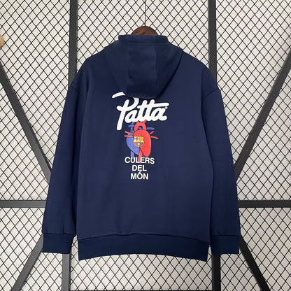 Barcelona Hoodie Blue Jacket Tracksuit Football Jersey 2025/2026