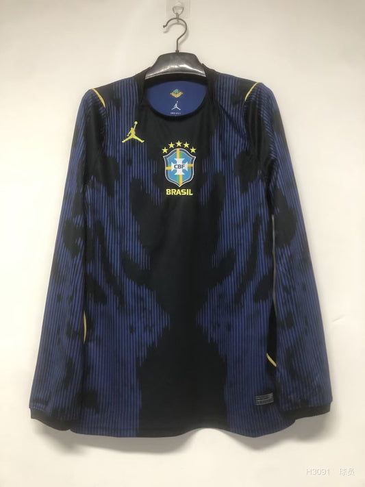Brazil Away Long Sleeve Fans Football Jersey 2026/2027