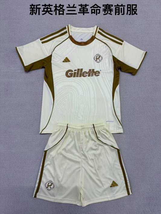New England Revolution Pre Match Uniform Fans Kits Football Jersey 2025/2026 (Kids And Man )