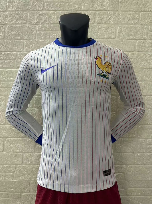 France Away Long Sleeve Player Football Jersey 2024/2025